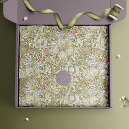 Papel De Seda William Morris Lily Art Nouveau Papo Floral