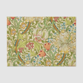 Papel De Seda William Morris Ouro Lily Vintage Pré-Raphaelite