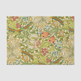Papel De Seda William Morris Ouro Lily Vintage Pré-Raphaelite