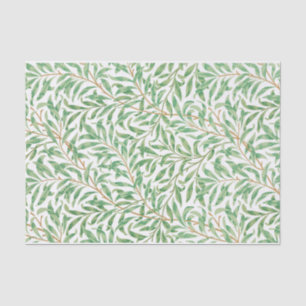 Papel De Seda William Morris Pastel Green Willow Leaf Branches