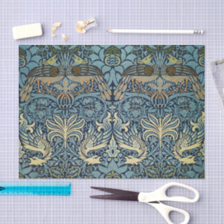 Papel De Seda William Morris Peacock and Dragon Woven Design