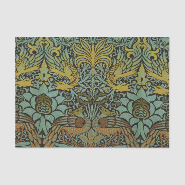 Papel De Seda William Morris Peacock Dragon Wallpaper (Frente )