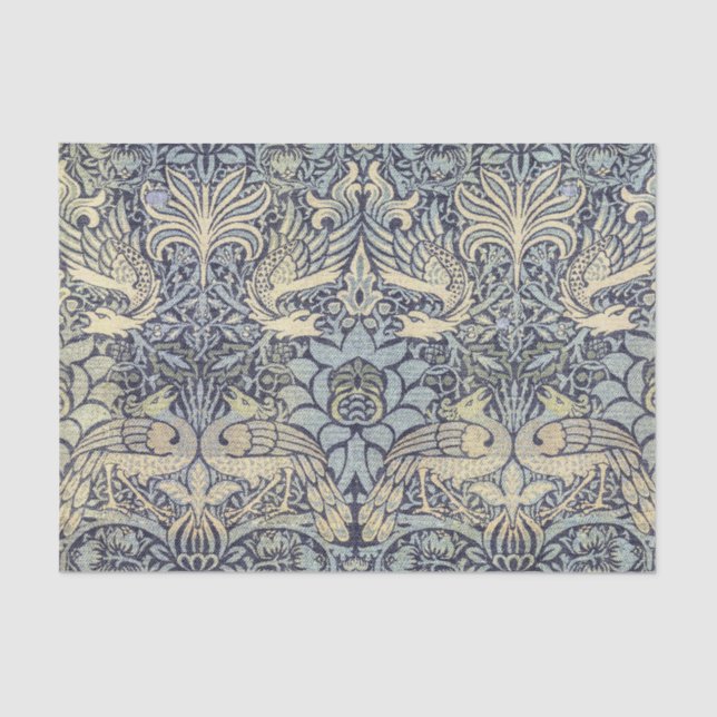 Papel De Seda William Morris Peacock e Dragon (Frente )