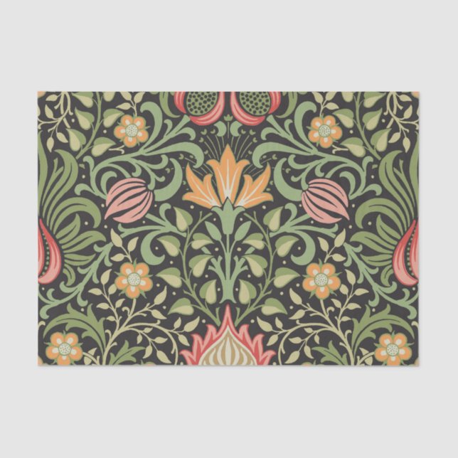 Papel De Seda William Morris Persian Floral Antique (Frente )