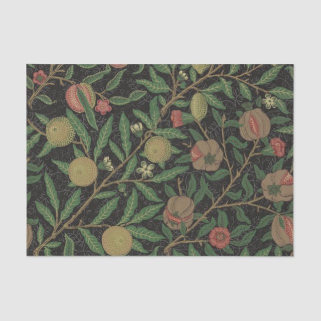 Papel De Seda William Morris Pomegranate Fruta clássica (Frente )