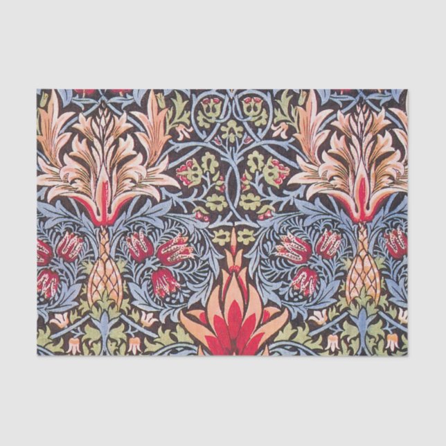 Papel De Seda William Morris Snakeshead Floral Art Nouveau (Frente )