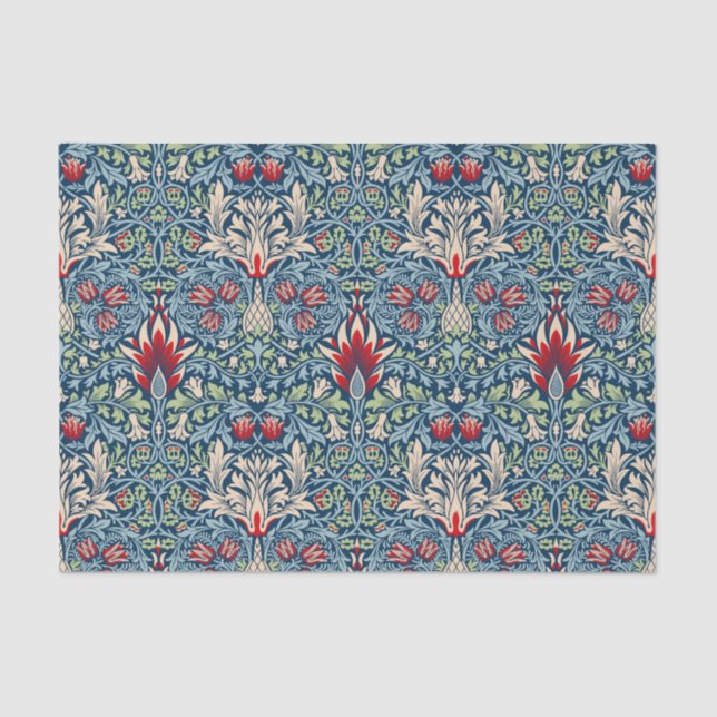 Papel De Seda William Morris Snakeshead Fritillary Floral Design (Frente )