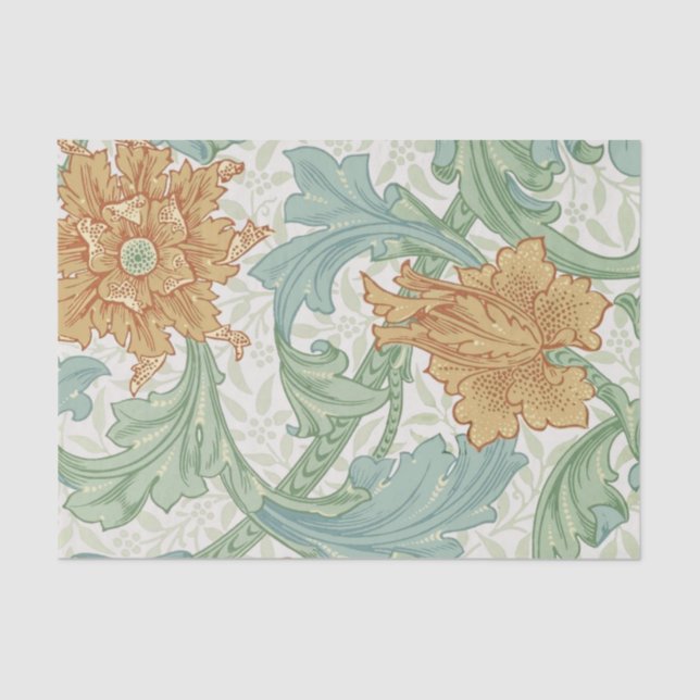 Papel De Seda William Morris Solteiro Stem Floral Patterno (Frente )