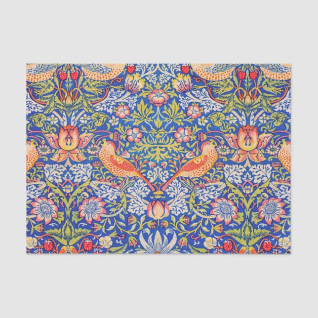 Papel De Seda William Morris Strawberry famosa pintura do ladrão (Frente )