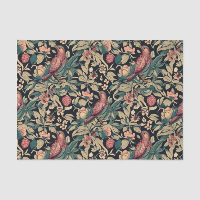 Papel De Seda William Morris Strawberry Thief (Frente )