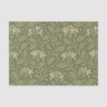 William Morris Vintage Floral Honeysuckle Green