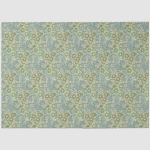 Papel De Seda William Morris Vintage - Orquídea Azul Floral Ver
