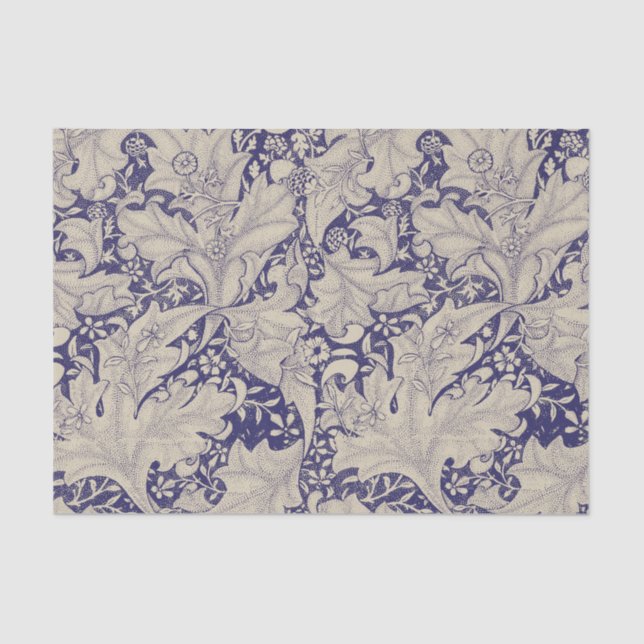 Papel De Seda William Morris Wallflower Blue damask (Frente )