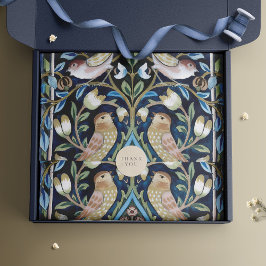 Papel De Seda William Morris Watercolor Birds Vintage Floral