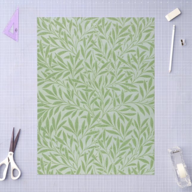 Papel De Seda William Morris Willow Flower Classic Green (Arte )