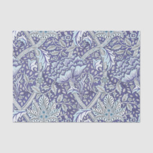 Papel De Seda William Morris Windrush Padrão Floral Azul