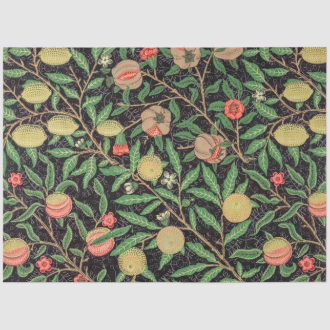 Papel De Seda William Morris's Fruta Art Pattern Design (Frente )