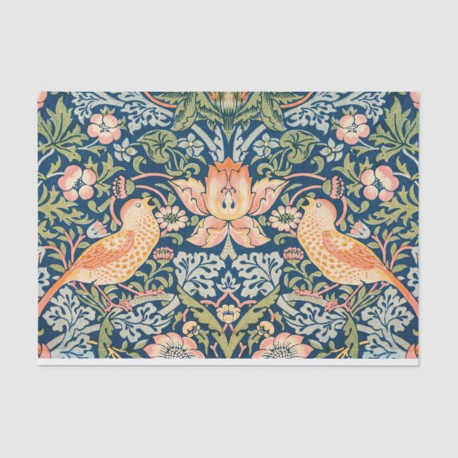 Papel De Seda William Morris's Strawberry Thief (Frente )