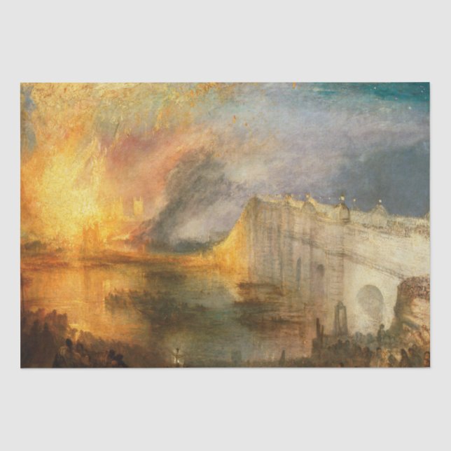 Papel De Seda William Turner - A Queima do Parlamento (Frente )