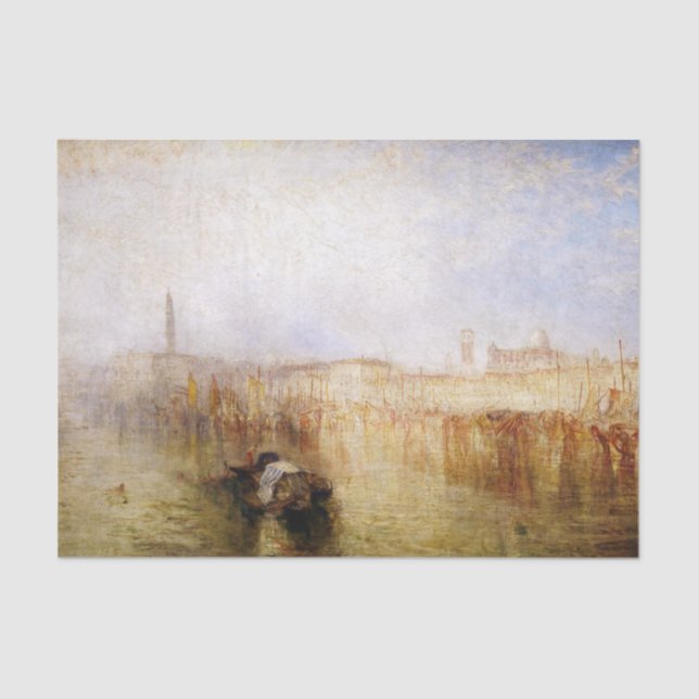 Papel De Seda William Turner - Veneza Quay, Palácio Ducal (Frente )