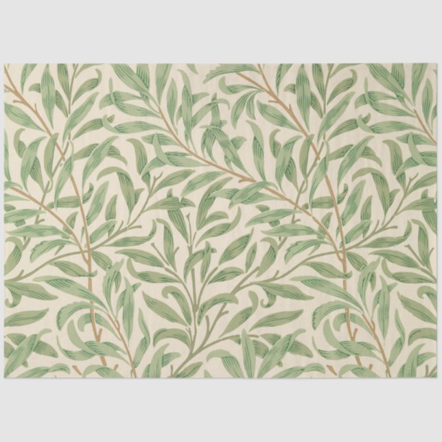 Papel De Seda Willow Bough (por William Morris) (Frente )