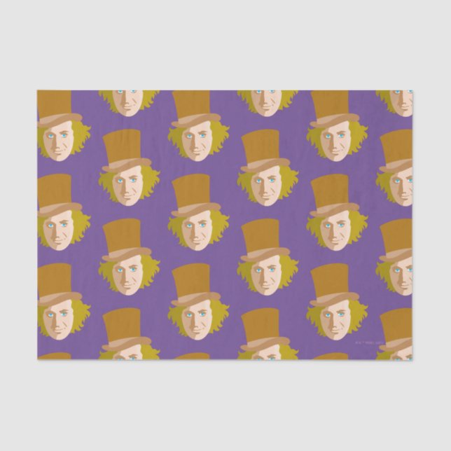 Papel De Seda Willy Wonka Stenciled Face Graphic (Frente )