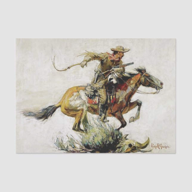 Papel De Seda "Winchester Horse and Rider", por Philip R Goodwin (Frente )