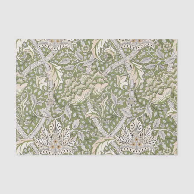 Papel De Seda Windrush Pattern (por William Morris) (Frente )