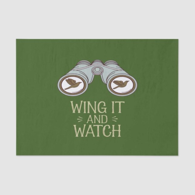 Papel De Seda Wing It and Watch Birdwatch Nature Adventure (Frente )