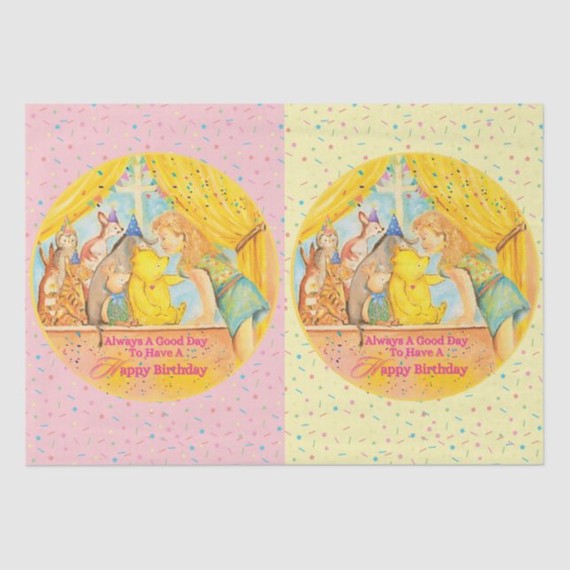 Papel De Seda Winnie The Pooh Tissue Paper (Frente )