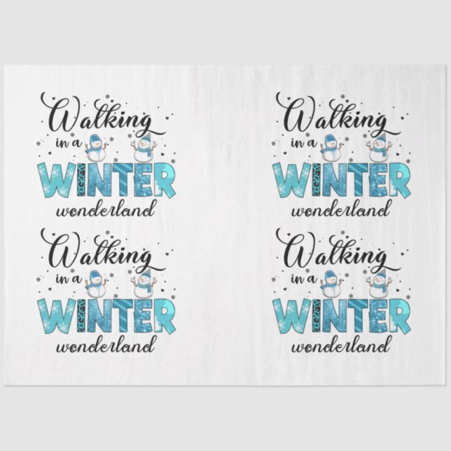 Papel De Seda Winter Wonderland Customize (Frente )