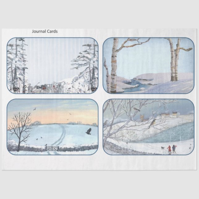 Papel De Seda Winter Woodland Emphemera Series Design 10 (Frente )