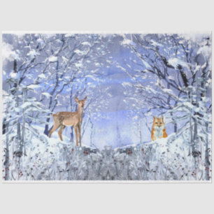 Papel De Seda Winter Woodland Emphemera Series Design 5