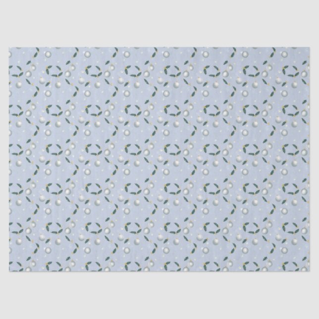 Papel De Seda Winter Wreath Gift Wrap (Frente )