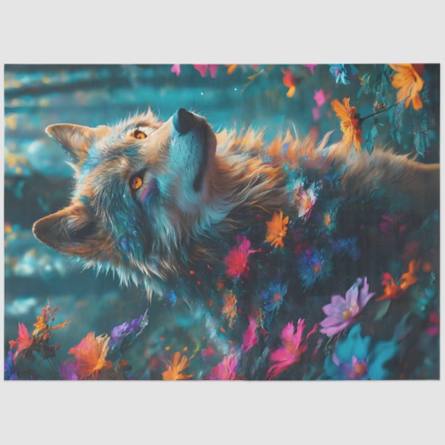 Papel De Seda Wolf Tissue Paper (Frente )