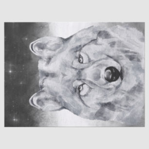 Papel De Seda Wolf Watercolor