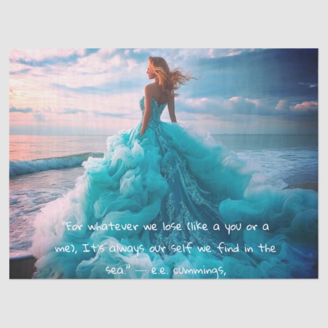 Papel De Seda Woman by the Sea Tissue Paper (Frente )