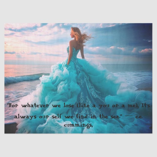 Papel De Seda Woman by the Sea Tissue Paper (Frente )