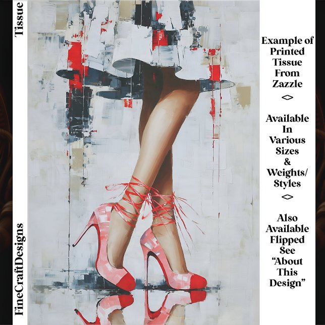 Papel De Seda Woman’s Legs in Pink & Red Heels EN5R Decoupage (Criador carregado)