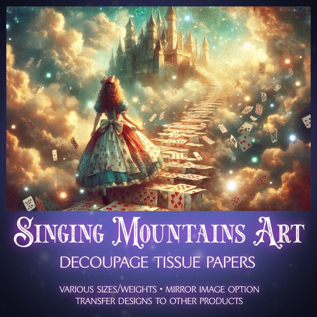 Papel De Seda Wonderland Castle In The Clouds Decoupage (Criador carregado)