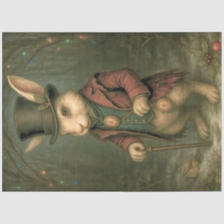 Papel De Seda Wonderland-Inspired Victorian Rabbit Decoupage