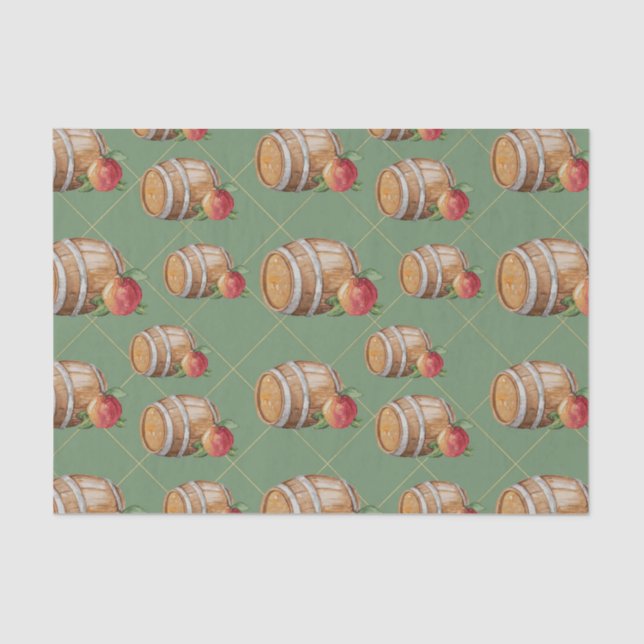 Papel De Seda Wooden Keg com Peach (Frente )