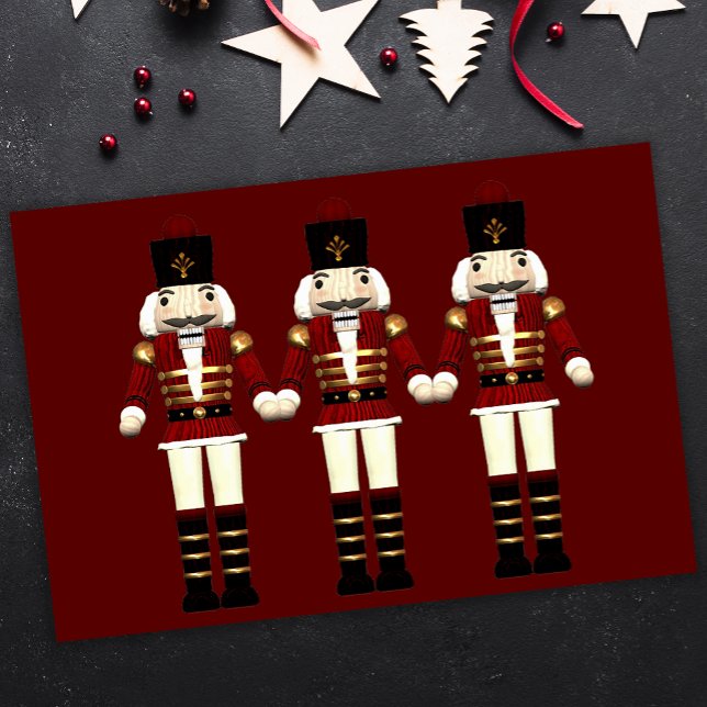 Papel De Seda Wooden Toy Soldiers Nutcracker Natal (Criador carregado)