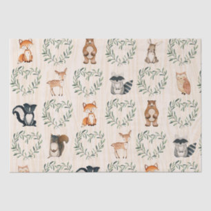 Papel De Seda Woodland Baby Forest Animal