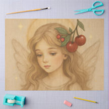 Woodland Christmas Angel with Cherries