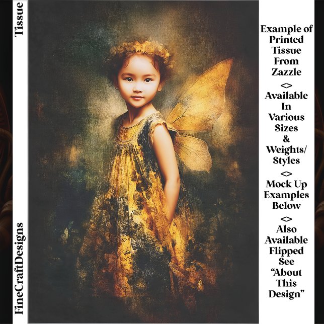 Papel De Seda Woodland Fairy Child, Flower Crown EG5L Decoupage (Criador carregado)