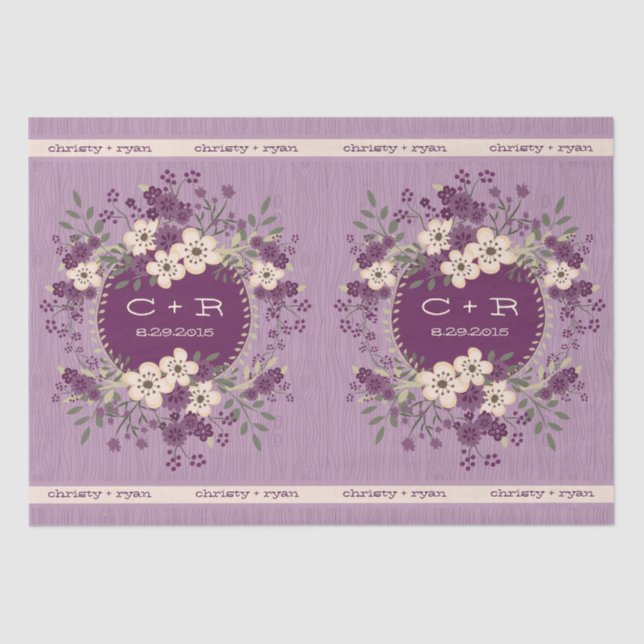 Papel De Seda Woodland Wedding (Frente )