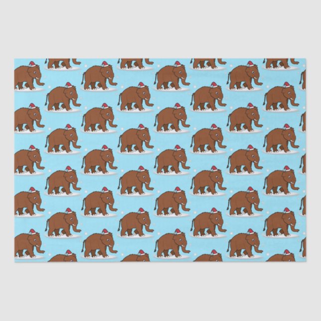 Papel De Seda Wooly Mammoth no Natal (Frente )