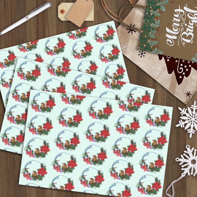 Papel De Seda Wreath do rato de Natal (Criador carregado)