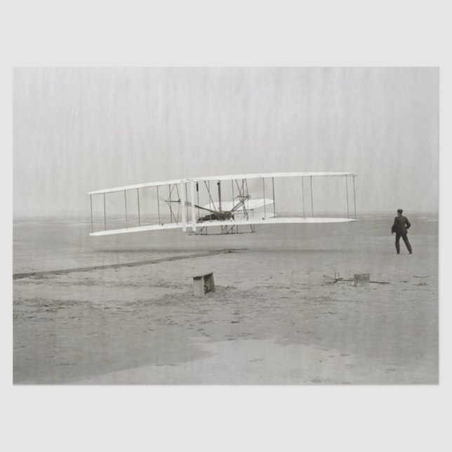 Papel De Seda Wright Brothers Flyer First Plane Flight Aviation (Frente )